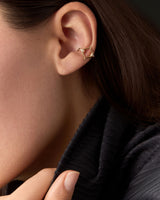 Eboris Link Ear Clip 18K Gold Earring w. Lab-Grown Diamonds
