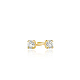 Lumina 18K Gold Studs w. Diamond 0.46 ct