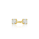 Lumina 18K Gold Studs w. Diamond 1 ct