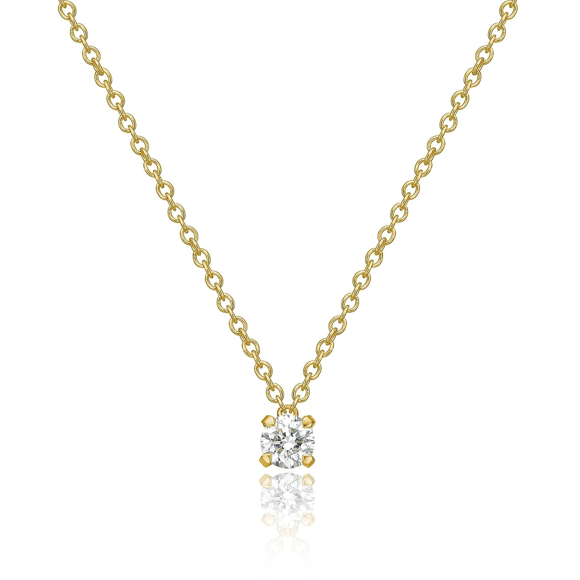 Lumina 18K Guld Halskæde m. Diamant 0.23 ct