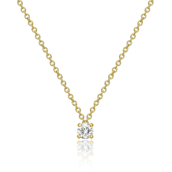 Lumina 18K Gold Necklace w. Diamond 0.23 ct