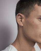 Lamarr 10 14K White Gold Huggie w. Lab-Grown Diamonds