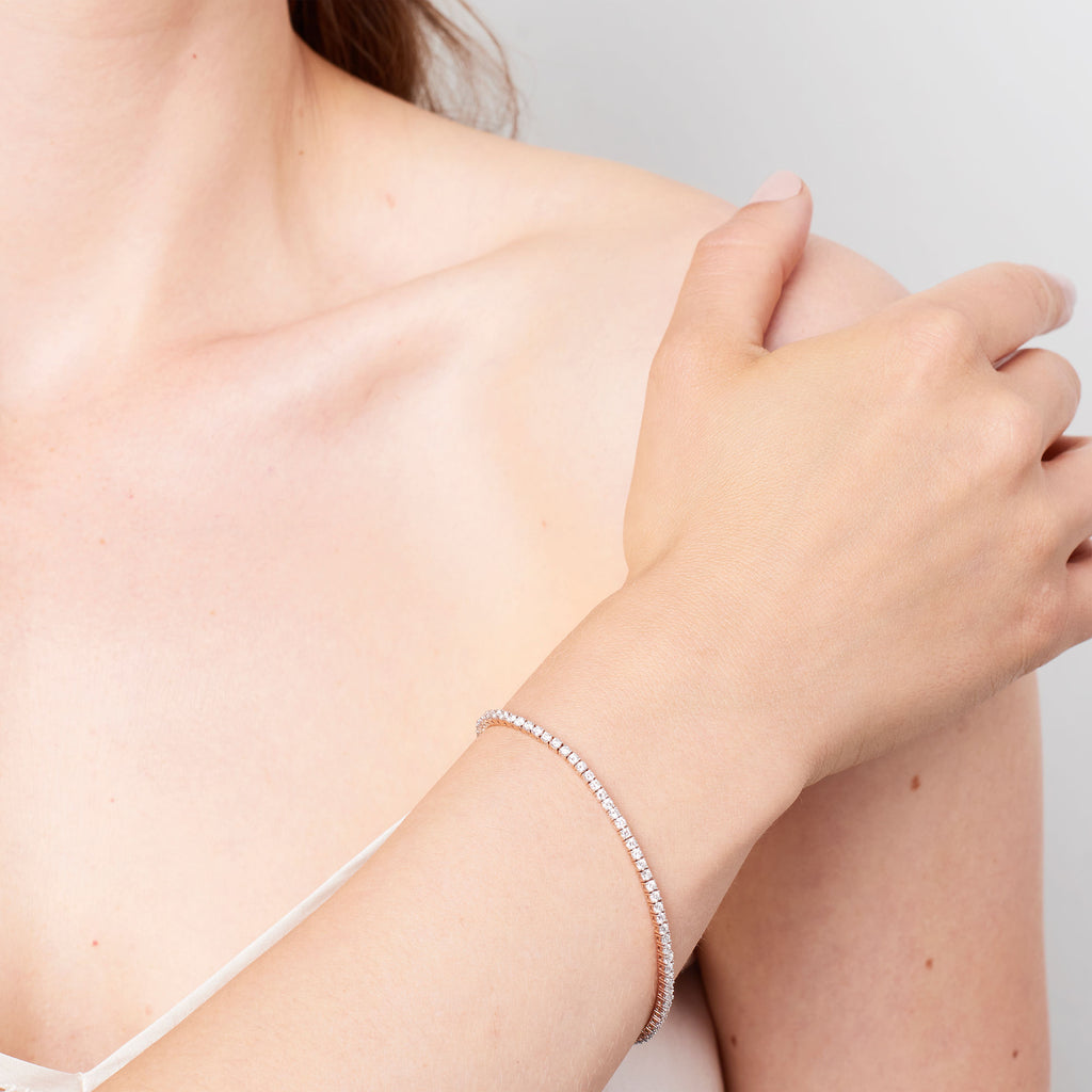 Tennis 14K Guld Armbånd m. 2ct Diamanter