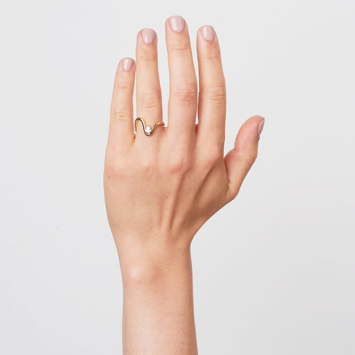 SHIVA 14K Gold Ring w. Diamonds