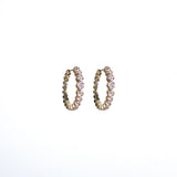 Luna 14K Gold Hoops w. Diamonds
