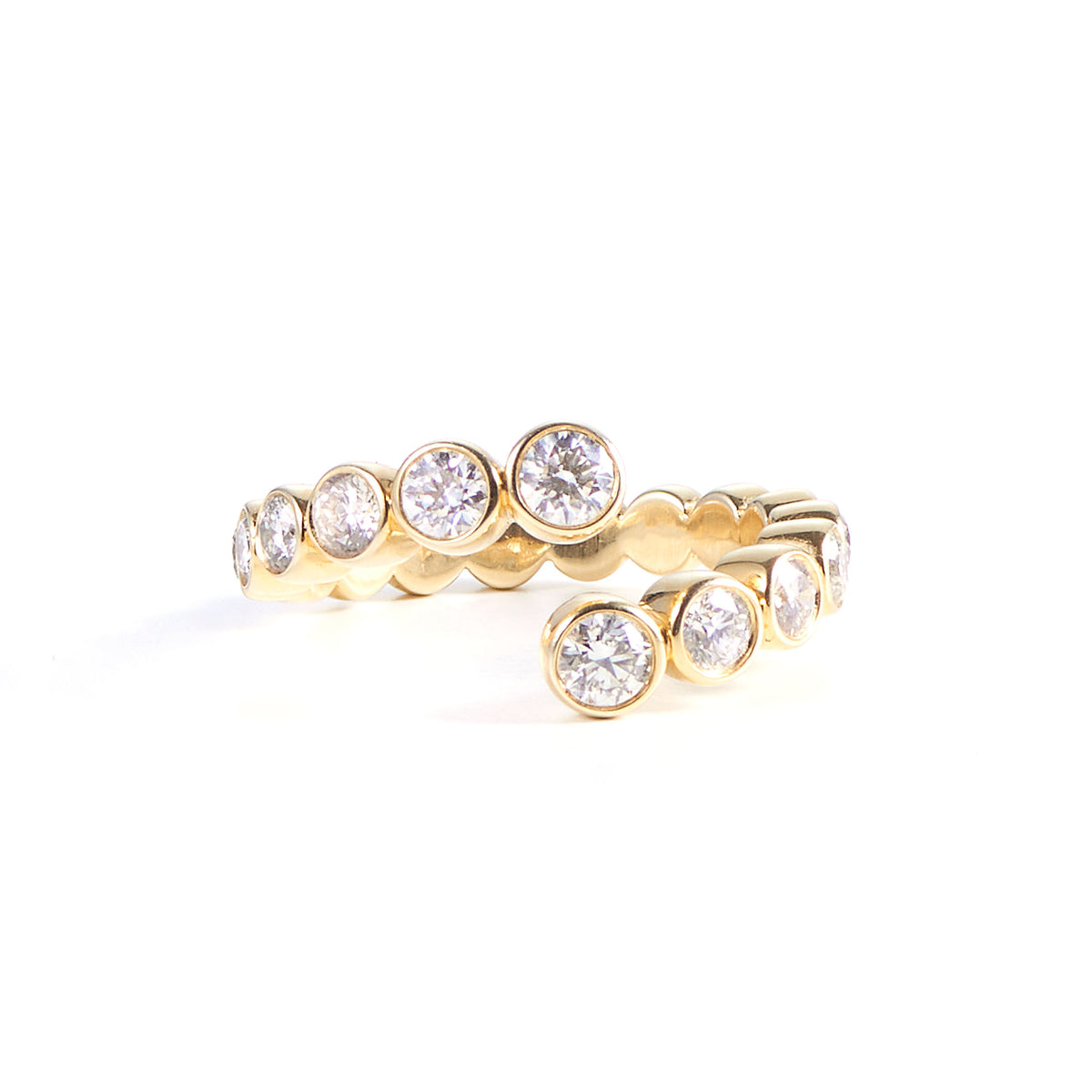 Naia 14K Guld Ring m. Diamanter