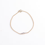 Five 14K Gold Bracelet w. Diamonds