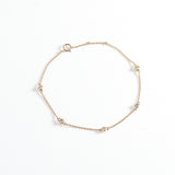 5 Diamanter 14K Guld Armbånd