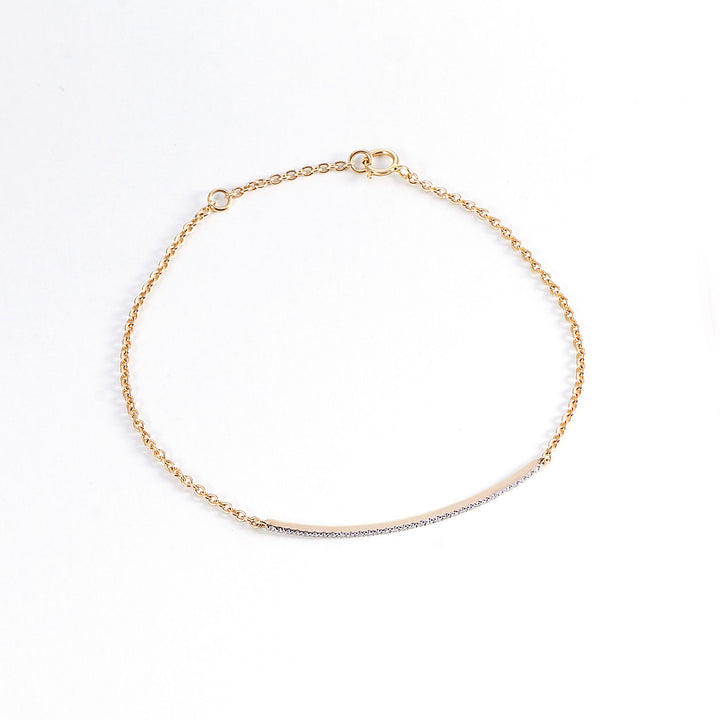 Bar Armband aus 14K Gold mit Diamanten