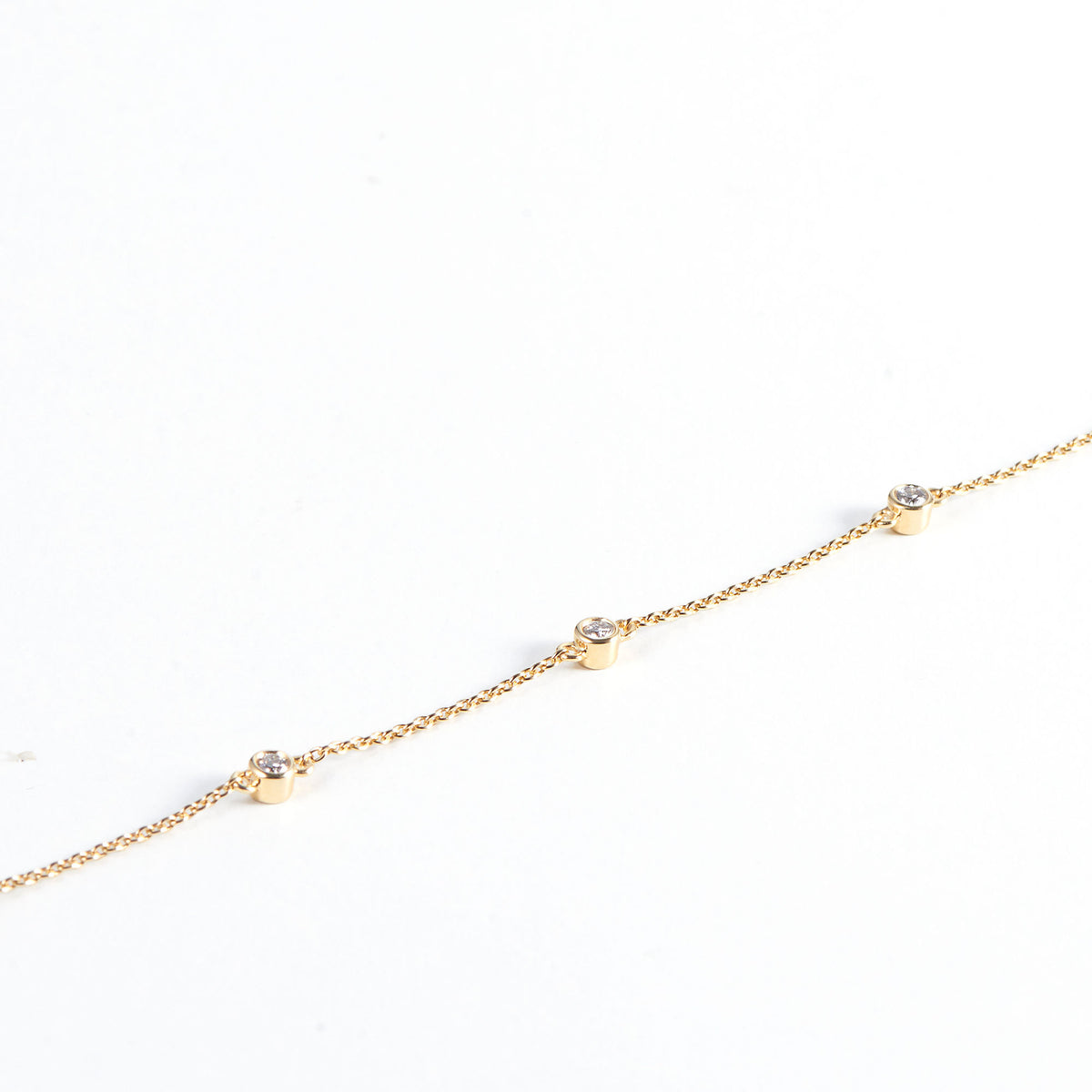 5 Diamanter 14K Guld Armbånd