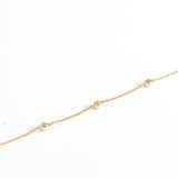 5 Diamanter 14K Guld Armbånd