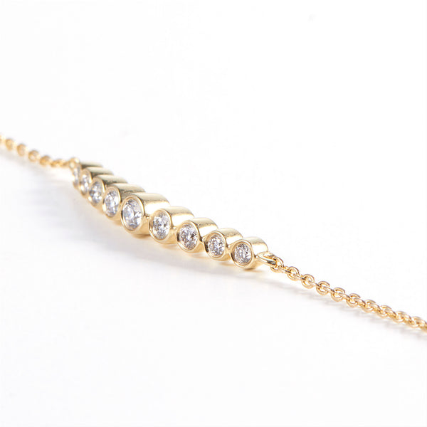 Noa 14K Gold Bracelet w. Diamonds