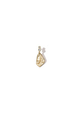 Elysia Leaf 14k Gold Earring w. Diamonds