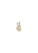 Elysia Leaf 14k Gold Earring w. Diamonds