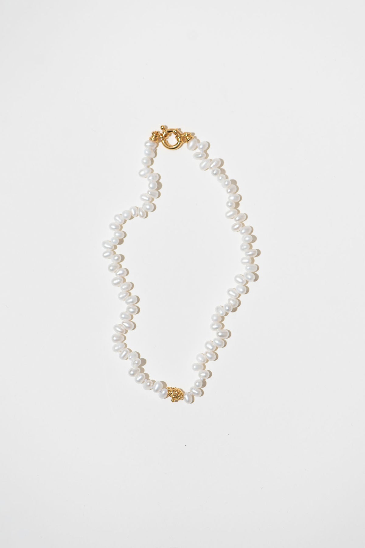 The Rice Pearl 18K Forgyldt Choker m. Perler