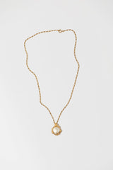 The Halo 18K goldplattierter Anhänger m. Perle