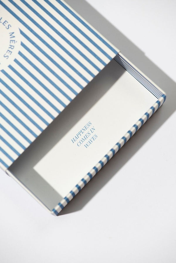 Les Meres | The Small Classic Blue Stripes Forgyldt Halskæde m. Perler
