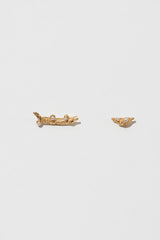The Organic set 2 18K Gold Plated Studs w. Pearls