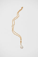 The Eternity Baroque 18K Gold Plated Pendant w. Pearl