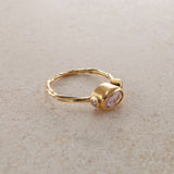 Cocktail 18K & 22K Gold Ring w. Sapphire & Diamonds
