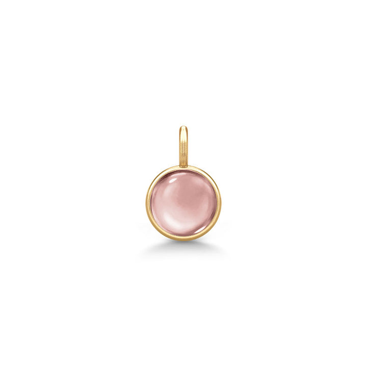 Little Prime Forgyldt Vedhæng m. Støvet Rosa krystal