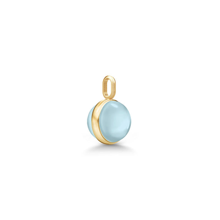 Little Prime Forgyldt Vedhæng m.  Aqua Krystal