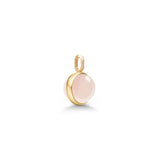 Little Prime Gold Plated Anhänger w. Milchiger Rosenkristall