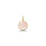 Little Prime Gold Plated Anhänger w. Milchiger Rosenkristall