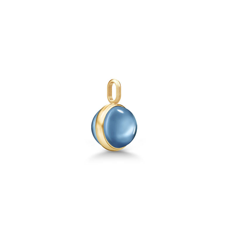 Little Prime Gold Plated Pendant w. Sapphire Blue Crystal