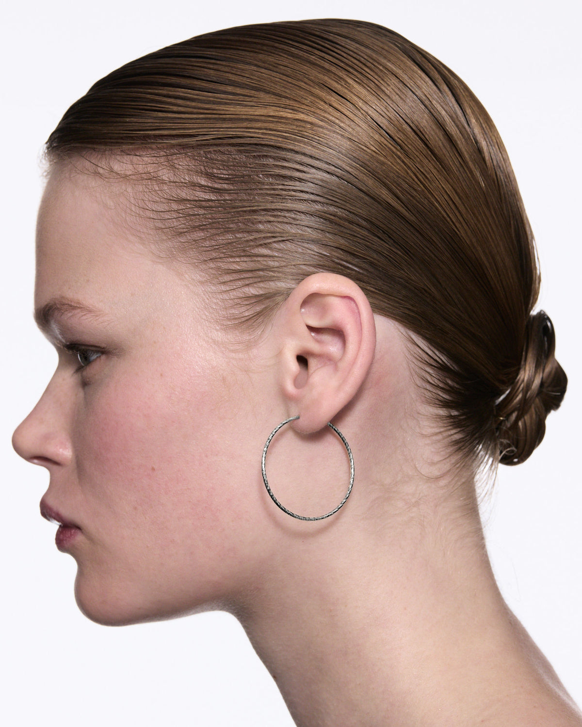 Liv 35mm 14K White Gold Hoop