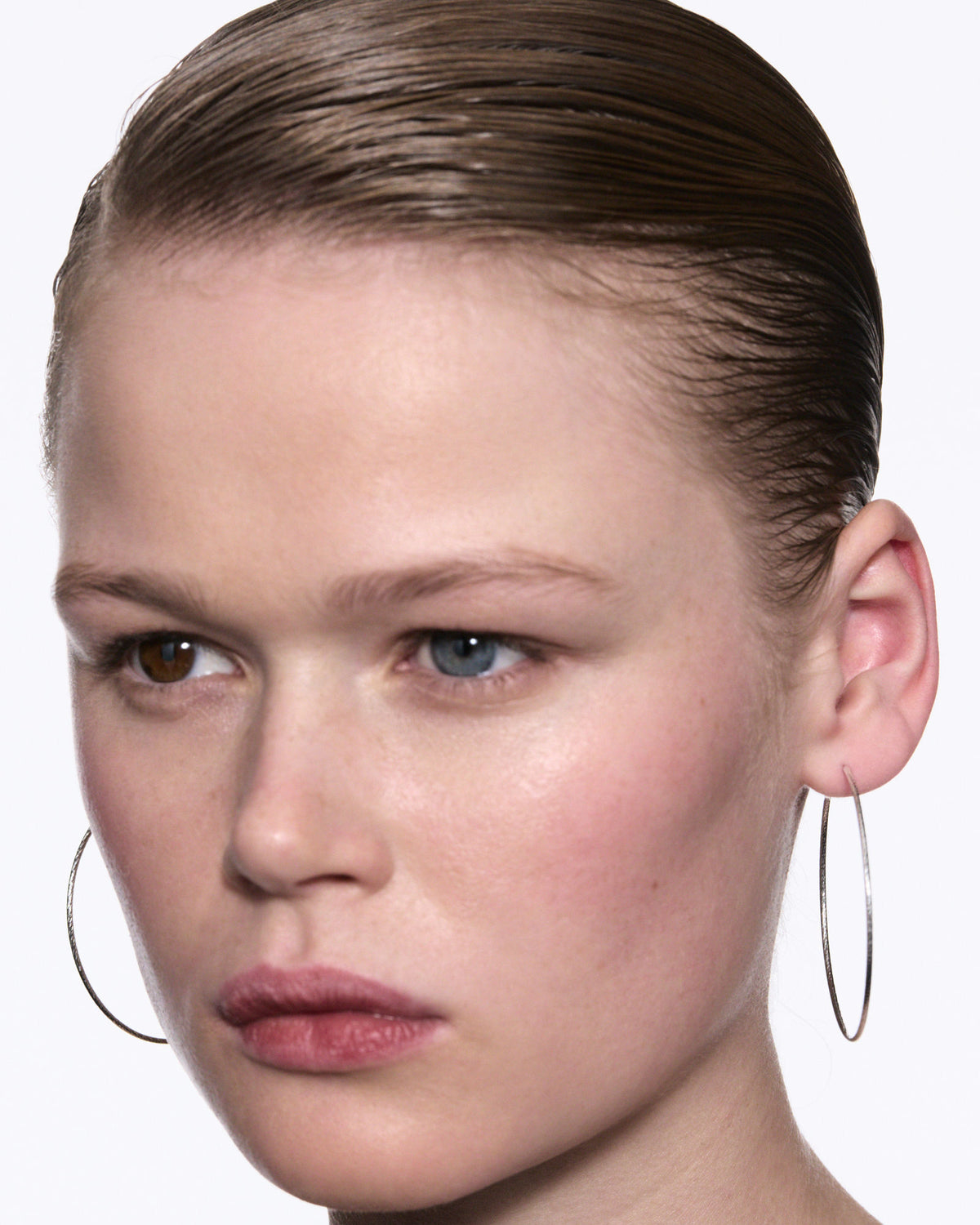 Liv 50mm 14K Hvidguld Hoop