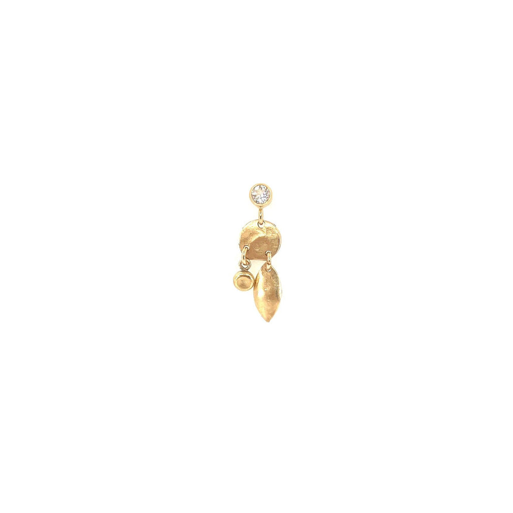 Liza 14K Gulddoublé Ørering m. Topas