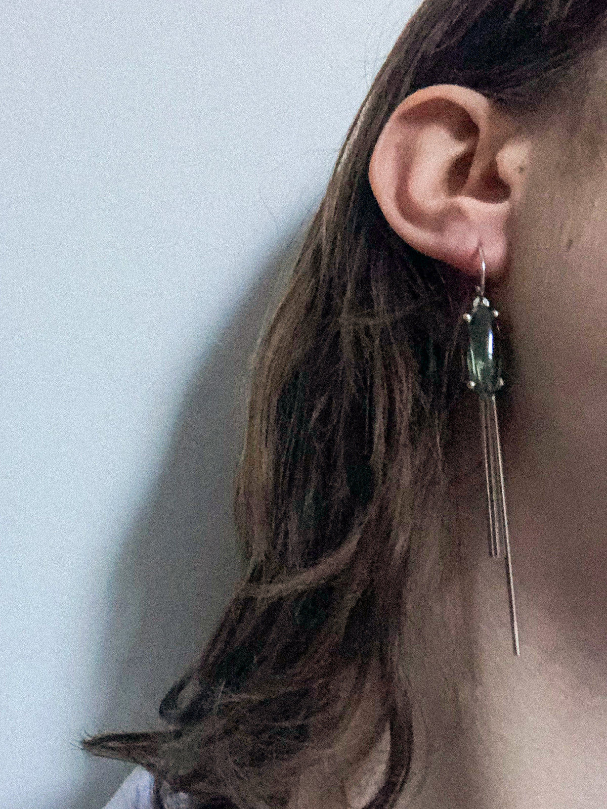 Contra 05 18K Gold plated Earrings w. Spinel