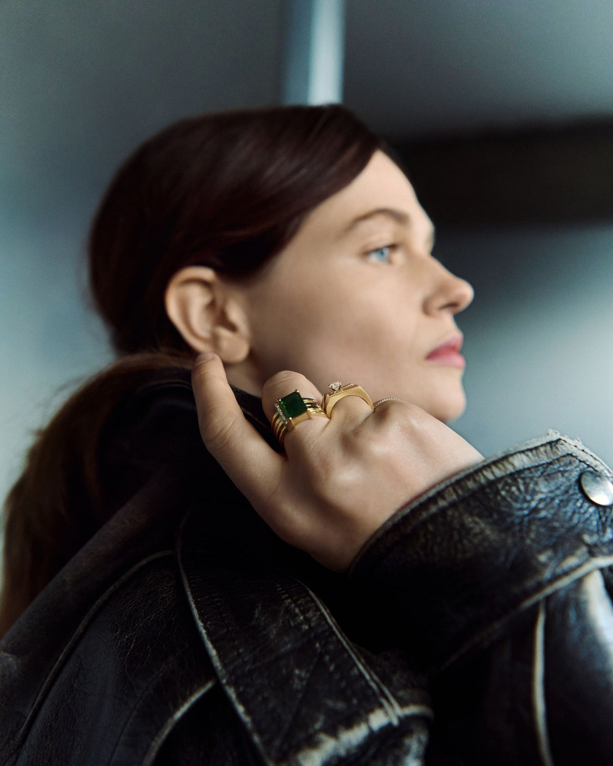 Lustre 28 18K Gold Ring w. Tourmalin & Diamonds