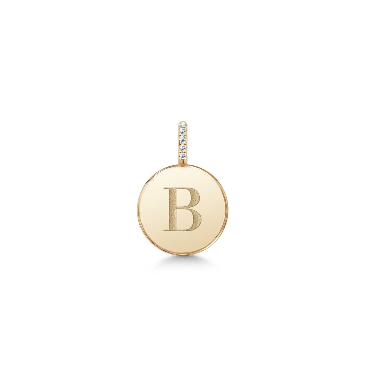 Love Letter 14K Gold Pendant w. Diamonds