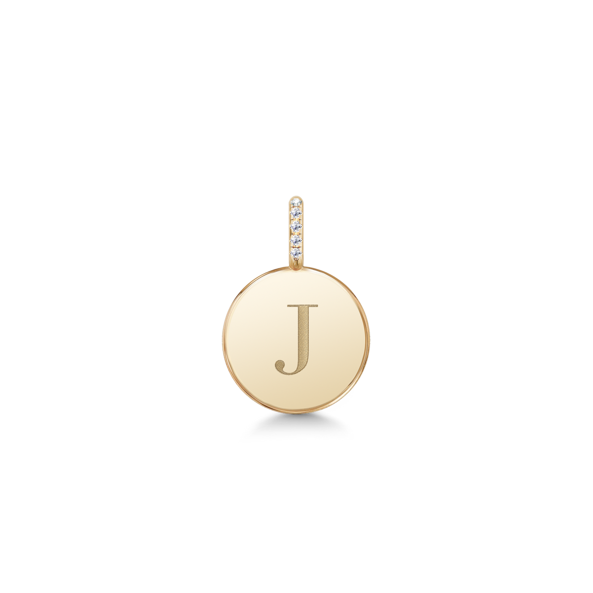 Love Letter 14K Gold Pendant w. Diamonds
