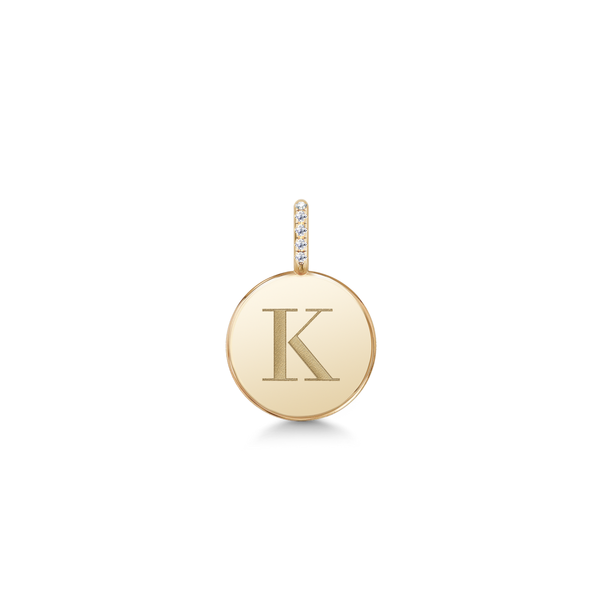 Love Letter 14K Gold Pendant w. Diamonds