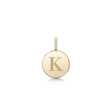 Love Letter 14K Gold Pendant w. Diamonds