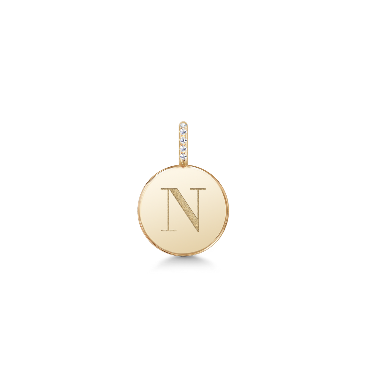 Love Letter 14K Gold Pendant w. Diamonds