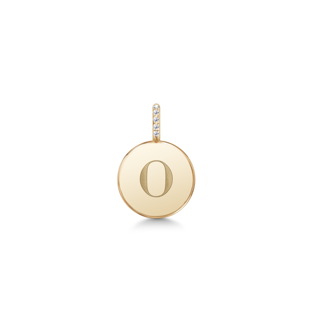 Love Letter 14K Gold Pendant w. Diamonds