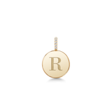 Love Letter 14K Gold Pendant w. Diamonds