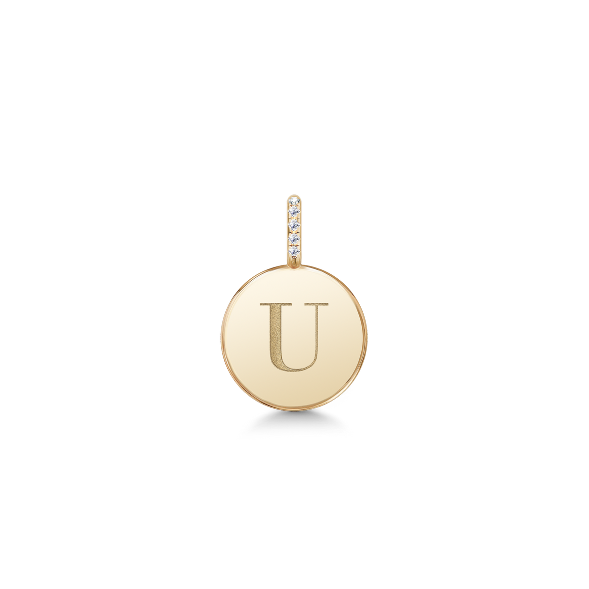 Love Letter 14K Gold Pendant w. Diamonds