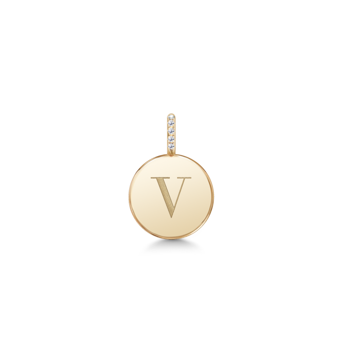 Love Letter 14K Gold Pendant w. Diamonds