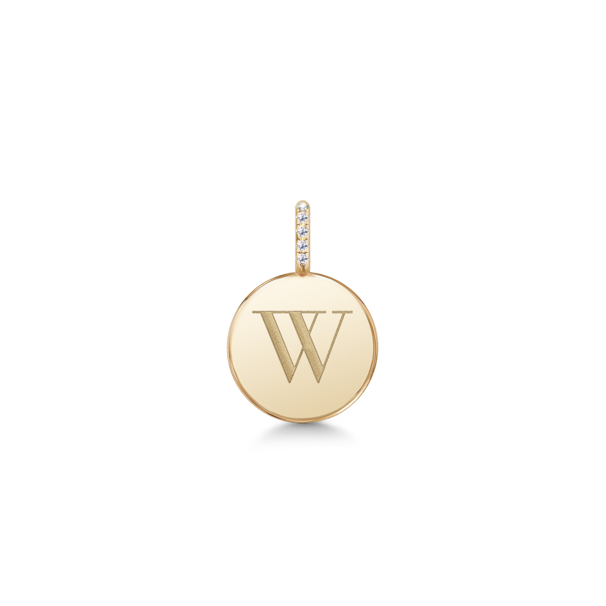 Love Letter 14K Gold Pendant w. Diamonds