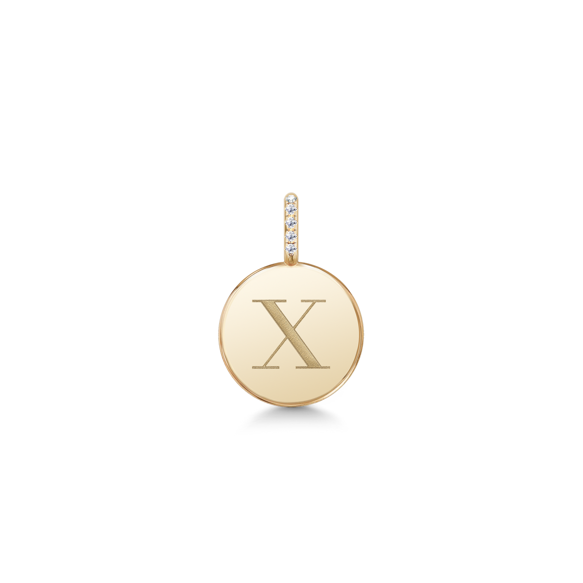Love Letter 14K Gold Pendant w. Diamonds