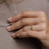Lovelines Chapters Wedding 18K Gold Ring w. Diamonds