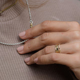 Lovelines Milestones Wedding 18K Gold Ring w. Diamonds