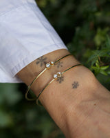 Lovely Sophie, Stor 14K Guld Armbånd m. Diamanter