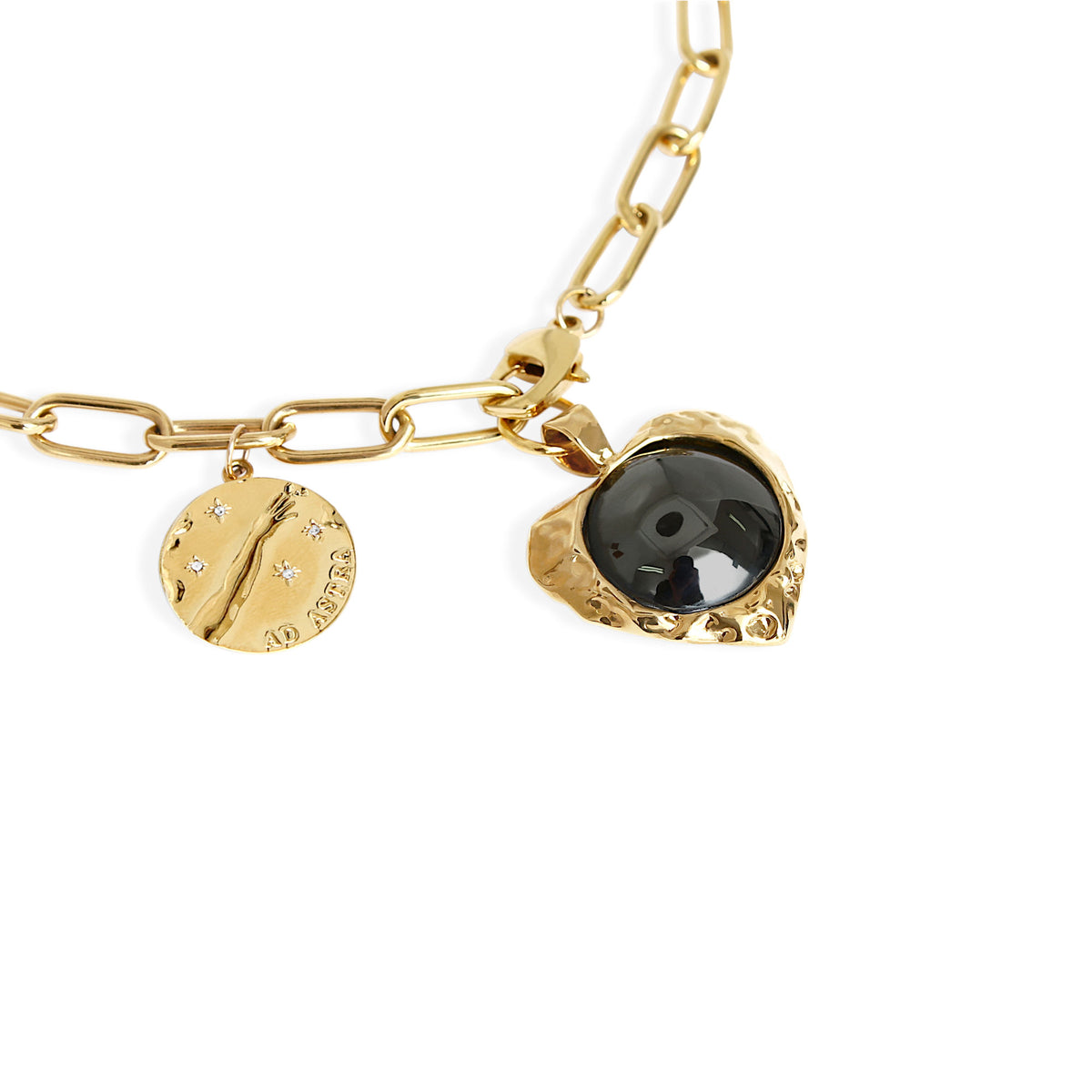 Lucia Gold Plated Halskette w. Zirkonia