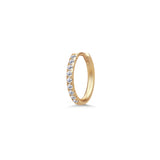 Lulia Medium 14K Gold Hoops w. Diamonds